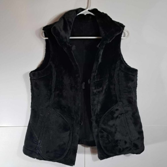 Coldwater‎ Creek Black Polyester Faux Lined Vest Size Medium - Picture 5 of 12